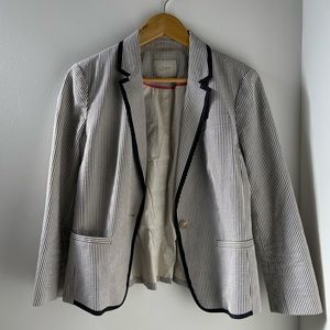 Ann Taylor Loft Seersucker Blazer Size 8